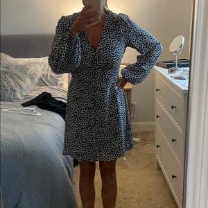 Abercrombie navy blue floral dress